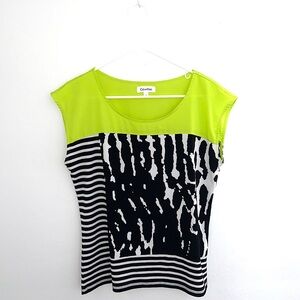 Calvin Klein Printed Tank Top Sleeveless Blouse Size L